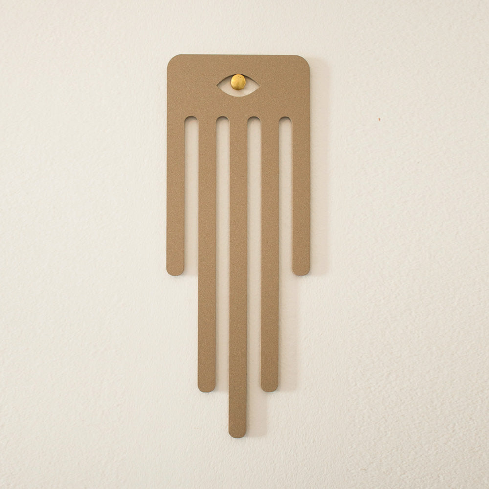 Discover the JUDA Modern Wall Hamsa – a minimalist reinterpretation of the traditional Jewish symbol. Crafted in Israel from laser-cut iron with a refined gold-plated brass accent, this Hamsa blends heritage with contemporary design. A perfect addition to modern Judaica collections and spiritual home decor.